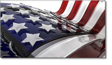 Glass American Flag