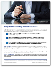 Simplified Underwriting Disability Insurance Flyer